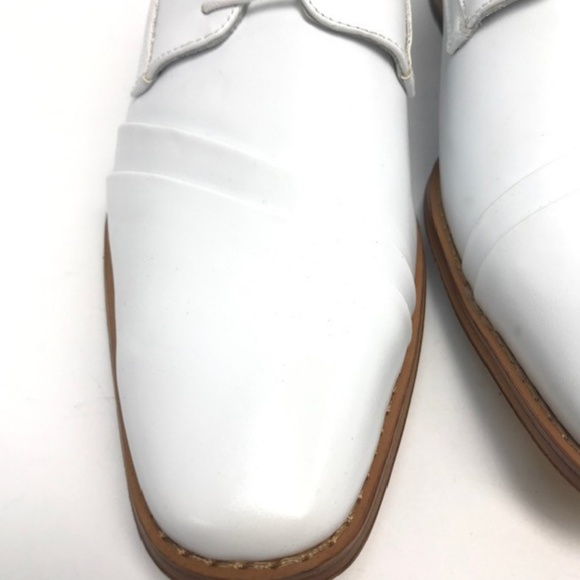 Amali Men\'s White Dress Shoes Double Folded Vamp Leather Lined Size 8.5 main image 5